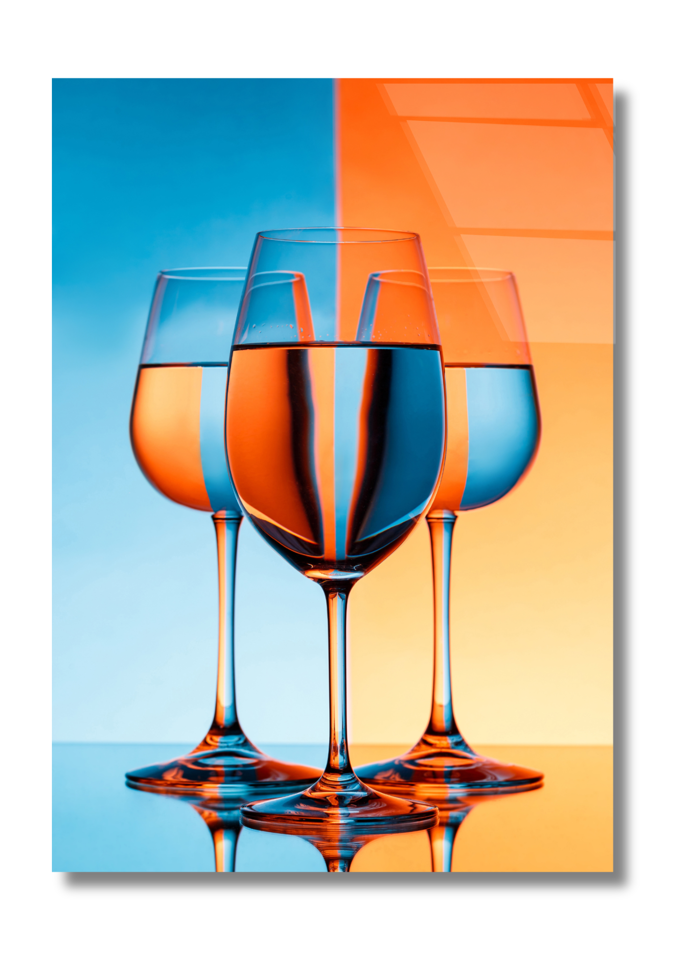 Wine Glasses - Glass Wall Art