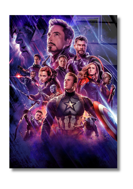 Avengers Endgame Glass Wall Art