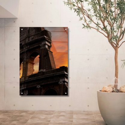 Rome Colosseum - Glass Wall Art