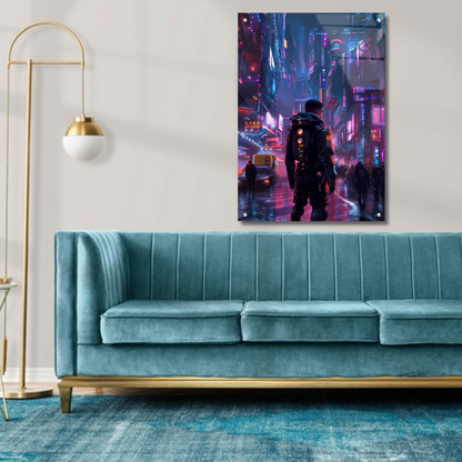 Cyberpunk - Glass Wall Art