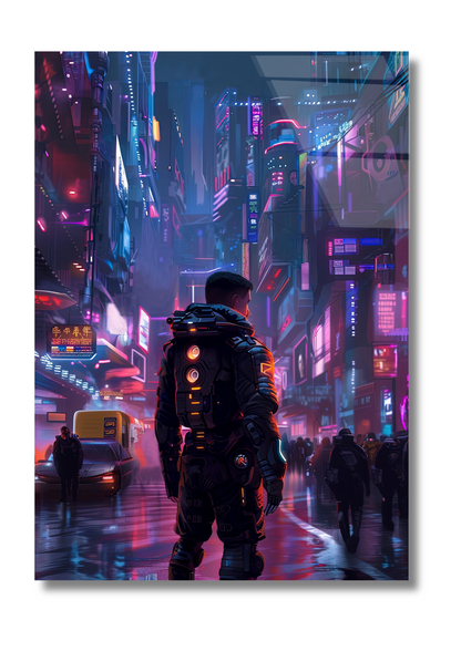 Cyberpunk - Glass Wall Art