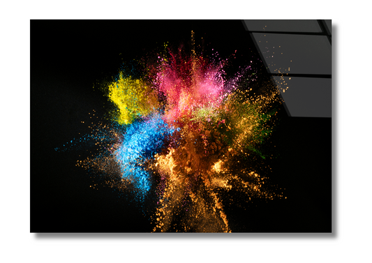 Color Burst - Glass Wall Art