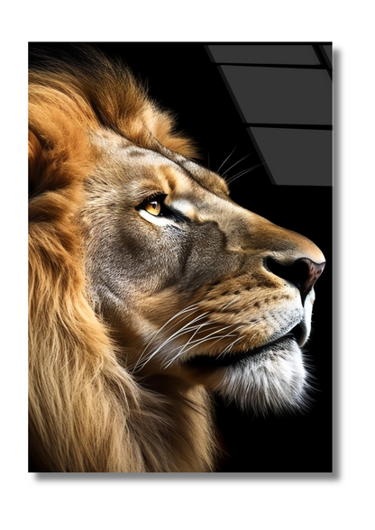 Graceful Lion - Glass Wall Art