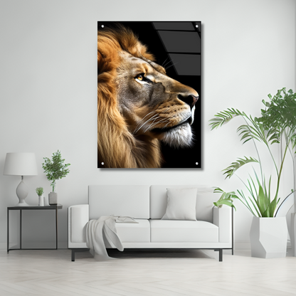 Graceful Lion - Glass Wall Art