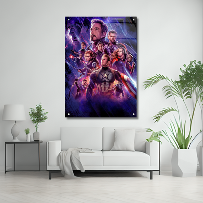 Avengers Endgame Glass Wall Art