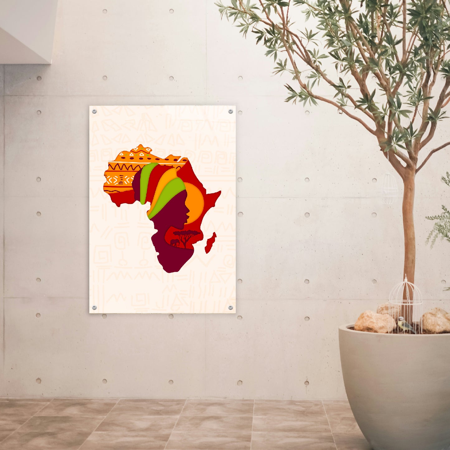 African Tapestry - Glass Wall Art