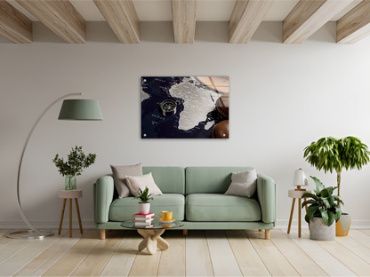 African Map - Glass Wall Art