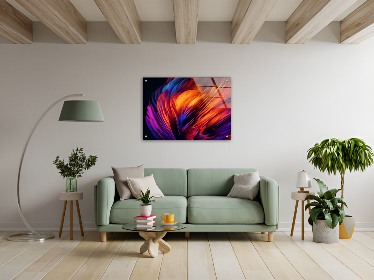 Color Burst - Glass Wall Art