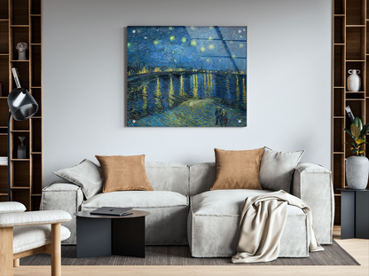 Van Gogh Starry Night Over the Rhone - Glass Wall Art