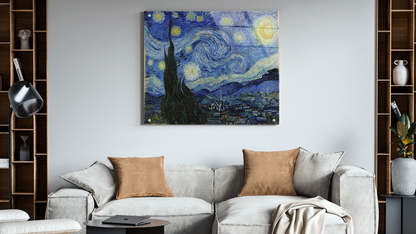 Van Gogh Starry Night - Glass Wall Art