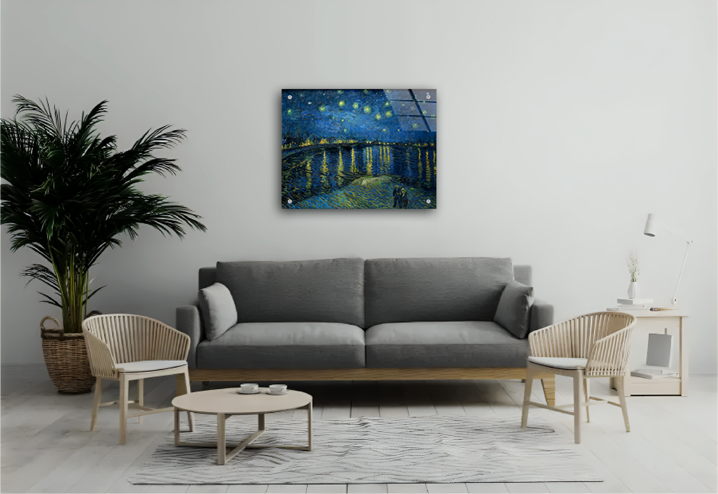 Van Gogh Starry Night Over the Rhone - Glass Wall Art