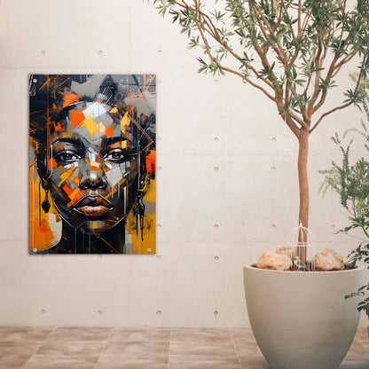 Golden Gaze - Glass Wall Art